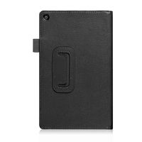 New Amazon Fire HD 8 Case, TDA(TM) 2017/2018 Fire HD 8 7th/8th Gen PU Leather Folio Case Slim Light weight Cover with Stand for Amazon Fire HD 8" Released in 2017/2018 (7th/8th Gen) (Black)