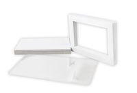 Golden State Art, Pack of 10 White Pre-Cut 5x7 Picture Mat for 4x6 Photo with White Core Bevel Cut Mattes Sets. Includes 10 High Premier Acid Free Bevel Cut Matts & 10 Backing Board & 10 Clear Bags