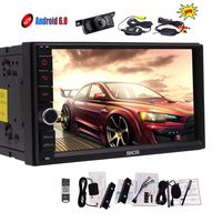 7 inch Android 6.0 Marshmallow Car Stereo System - Double 2 Din in Dash GPS Navigation Bluetooth Radio - Support Phone Mirror Link, Dual Cam-in, OBD2, WiFi, External Mic - Wireless Rear Camera