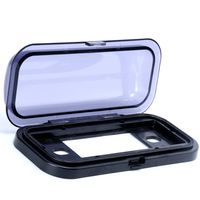 Amarine Made Water Resistant Marine Boat Car Radio Shield Waterproof Cover, Stereo Housing,Stereo Radio Cover Housing, White, Black (Black)