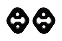 PitVisit Premium 2 Hole Exhaust Hanger Mount Bushings High Density Rubber Insulator Shock Absorbent Replacement Support Bracket for Tail Pipe Exhaust Tips (Diamond - 2 Pack)
