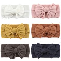 Makone Baby Headbands with Bows-Handmade Stretchy Nylon 5.5 inch Big Hair Bow Headband for Infant Baby Girls