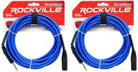 Rockville Stage or Studio Cable, BLUE, 20 FT (RCXMB20-BL)