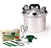 All American 10.5 QT Pressure Cooker Bundle with 1 Rack and Norpro Canning Essentials 6 Piece Box Set