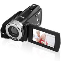 KINGEAR KG005 Mini DV C8 16MP High Definition Digital Video Camcorder DVR 2.7'' TFT LCD 16x Zoom Hd Video Recorder Camera 1280 x 720p Digital Video Camcorder(Black)