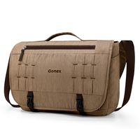 Gonex Messenger Bag Satchel 15 Inch Laptop Shoulder Bags Handbag Briefcase for Men Women for School Work Travel Business College Outdoor Khaki