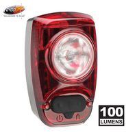 Cygolite Hotshot- 100 Lumen Bike Tail Light- 6 Night & Daytime Modes- User Tuneable Flash Speed- Compact Design- IP64 Water Resistant- Secured Hard Mount- USB Rechargeable- Great for Busy Roads