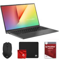 ASUS VivoBook 15 Ultraslim 15.6" FHD (AMD Ryzen 5-3500U 2.1GHz, 8GB RAM, 512GB SSD, AMD Radeon Vega 8, Windows 10 64-Bit) Laptop Computer Bundle with McAfee Antivirus 1-Year, F512DA