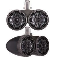 Pair KICKER 45KMTDC65 Dual 6.5" 390w Marine Wakeboard Tower LED Speakers KMTDC65