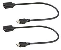 zdyCGTime (2-Pack)Mini USB to Type-C Extender Cable, USB 3.1 Type-C Female to USB 2.0 Mini B Male Extension Cable Simultaneously Data Sync and Charging Cable for Laptop & Tablet & Mobile Phone (30CM)