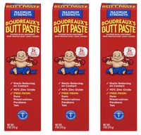 Boudreaux's Butt Paste Diaper Rash Ointment | Maximum Strength | 4 Ounce | Pack of 3