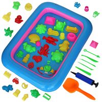 MUKOOL Sand Molding Tools kit for Kids 71PCS Sand Castle Molds Sand Toys Activity Set Compatible with Any Molding Sand