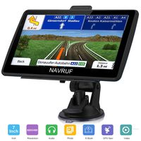 NAVRUF car GPS 7 inch Touch Screen Voice Prompt GPS Navigation Built-in 8GB No Need to Insert a Card+Multi-Media and FM for Car with Lifetime Maps