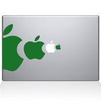 The Decal Guru Apple Eat Apple MacBook Decal Vinyl Sticker - 15" MacBook Pro (2015 & Older) - Green (1218-MAC-15P-LG)