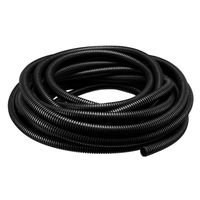 uxcell 13M Length 18.5mm Outside Dia Corrugated Bellow Conduit Tube for Electric Wiring Black