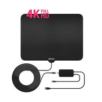 [UPDATED 2019] Digital Amplified Indoor HD TV Antenna 80-120 Miles Professional Version All Older TV's for Indoor Amplified Digital TV Support 4K 1080P Amplifier Signal Booster and 15FT Coaxial Cable