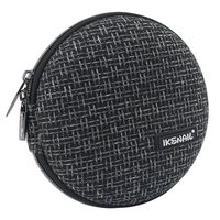 iksnail CD Case, 32 Capacity DVD Round Storage Bag VCD Wallet Organizer Protective Hard EVA Portable Case, Black