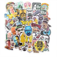 Breaking Bad Stickers Vinyl for Water Bottle Skateboard Guitar Suitcase Door Motorcycle Car Party Bags Phone Case DIY Decoration Waterproof Graffiti Unique Decal (50PCS)