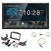 Enrock Audio 6.95" Digital Media Bluetooth Stereo Receiver, Dash Install Kit (Fits 2015-Up Polaris Slingshot), Enrock Marine Flexible AM/FM Antenna