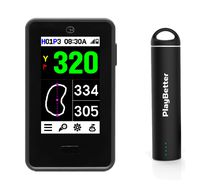 Golf Buddy VTX Handheld Golf GPS with Voice | Power Bundle with PlayBetter Portable USB Charger (2200mAh) | Most Advanced Talking GPS, Full-Color Touchscreen, 38,000+ Courses, Light (Power Bundle)