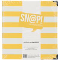 Simple Stories Snatp! Striped Designer Binder, 6" x 8", Yellow