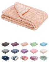 Fuzzy Blanket or Fluffy Blanket for Baby Girl or boy, Soft Warm Cozy Coral Fleece Toddler, Infant or Newborn Receiving Blanket for Crib, Stroller, Travel, Decorative (28Wx40L, XS-Peach)