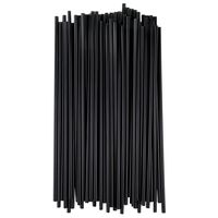 Choice Stirrers/Sip Straws for Coffee, Cocktail 7 1/2" Unwrapped (Black, 10 000)