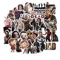 50pcs The Walking Dead Creative DIY Stickers Terror Decorative Cartoon for Cartoon PC Luggage Computer Notebook Phone Home Wall Garden Window Snowboard