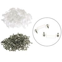 RuiLing 100-Pack Silicone LED Strip Light Fixing Clamps Flexible Mounting Bracket Clips 14mm