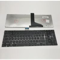 Sierra Blackmon US Layout Notebook Keyboard for Toshiba Satellite C50 C50D C55 C55D C50-A C50D-A Series Black With Frame 2 Pillars
