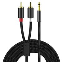RCA Cable 6FT, UMECORE 3.5mm Plug Auxiliary Aux to 3 RCA AV Audio Video TV Cable Cord Wire for Home Theater, HDTV, MP3, HiFi Systems and More