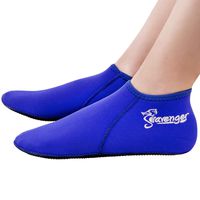 Seavenger Zephyr 3mm Neoprene Socks | Wetsuit Booties for Scuba Diving, Snorkeling, Swimming (Blue, Medium)