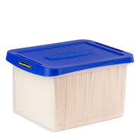 Bankers Box Heavy Duty Plastic File Box with Hanging Rails, Letter/Legal, 1 Pack (0086205)
