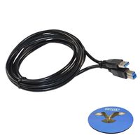 HQRP 10ft USB 3.0 Type A-Male to B-Male (M/M) Cable for Wavlink USB3.0 Hub; USB3.0 Universal Docking Station Plus HQRP Coaster