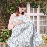Wsky Nursing Cover - Baby Best Breastfeeding - Infant Feeding Cover - Full Coverage, 100% Breathable Soft Cotton, Stylish and Elegant