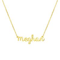 Awegift Personalized Name Necklace 18K Gold Plated New Mom Bridesmaid Gift Jewelry for Meghan