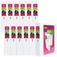 Avery Durable View Binder, 1-1/2" Slant Rings, 375-Sheet Capacity, DuraHinge, White, Case Pack of 12 (17022)