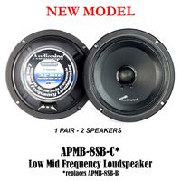 1 Pair of AudioPipe APMB-8SB-C 8" Full Range Car Audio DJ Sealed Back Mid