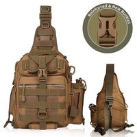 BLISSWILL Fishing Backpack Outdoor Tackle Bag Large Fishing Tackle Bag Water-Resistant Fishing Backpack with Rod Holder Shoulder Backpack (Khaki)