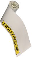 Brady 140886 Label, Vinyl Film with Permanent Adhesive, 10" x 14", Black/Yellow on White (Pack of 40)