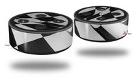Skin Wrap Decal Set 2 Pack for Amazon Echo Dot 2 - Checkered Racing Flag (2nd Generation ONLY - Echo NOT Included)
