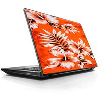 15 15.6 inch Laptop Notebook Skin vinyl Sticker Cover Decal Fits 13.3" 14" 15.6" 16" HP Lenovo Apple Mac Dell Compaq Asus Acer Orange Tropical Hibiscus Flowers