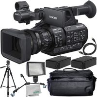 Sony PXW-Z280 4K 3-CMOS 1/2" Sensor XDCAM Camcorder 9PC Bundle - Includes 2X Replacement Batteries + Carrying Case + 72" Tripod + More