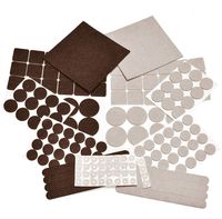 166 Piece Two Colors - Variety Size Furniture Felt Pads. Self Adhesive Pads with Transparent Noise Reduction Bumpers. Best Floor Protectors for Your Hardwood & Laminate Flooring-166 Piece