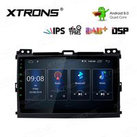 XTRONS Android 9.0 Car Stereo Radio Player 9 Inch IPS Touch Screen GPS Navigation Built-in DSP Bluetooth Head Unit Supports Full RCA Backup Camera WiFi OBD2 DVR TPMS for Toyota Land Cruiser Prado