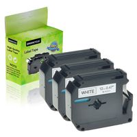 Greencycle 3 PK Compatible for Brother P-Touch Labels M-K231 MK231 White Tape PT65, PT85