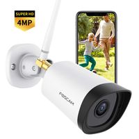 Foscam Outdoor Camera Wireless 2k 4MP Outdoor Security Camera Wireless with Human Detection, Super HD PoE Camera with 66ft Night Vision, IP66, Compatible with Alexa & Google Assistant-Foscam Cloud