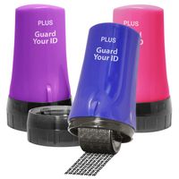 Guard Your ID Advanced Roller 2.0 Identity Theft Protection Confidential Security Stamp (Regular 3-Pack, Mixed Color: Blue, Pink, Purple)
