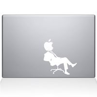 The Decal Guru 1006-MAC-12M-W Apple CEO Vinyl Sticker, 12" Macbook, White