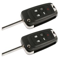 2 Key Fob Case Shell fits 2010-2017 Buick Allure Encore Lacrosse Regal Verano/Chevy Camaro Cruze Equinox Impala Malibu Sonic/GMC Terrain Keyless Entry Remote Flip 2011 2012 2013 2014 2015 2016